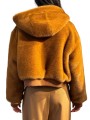 BOMBERS DAMASSE JAQUAR NAVY REVERSIBLE FOURRURE CAMEL KICO BA08 Strasbourg Fashion dos 1