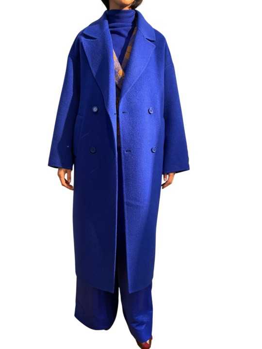 MANTEAU DOUBLE FACE BLEU ROI CROISE OVER KELP II22 Strasbourg Fashion avant