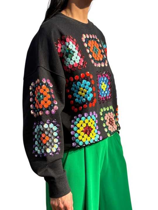 SWEAT SEQUINS MULTI KARNAVAL K1CH ESSENTIEL ANTWERP Strasbourg fashion côté