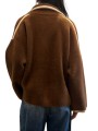 GILET VESTE POLAIRE MARRON LISERE ECRU KUGAR BA08 ESSENTIEL ANTWERP Strasbourg Fashion dos