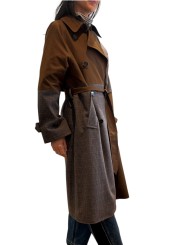 MANTEAU TRENCH KAGU PATCH CAMEL PRINCE DE GALLE CHOCO K1BA Strasbourg fashion côté