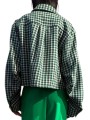 SUR CHEMISE CARREAUX VERT NOIR ECRU LAINE KITTEN K2KQ Strasbourg Fashion dos