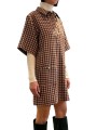 ROBE CARREAUX ECRU CAMEL NOIR KOOKY K1BW Strasbourg fashion côté