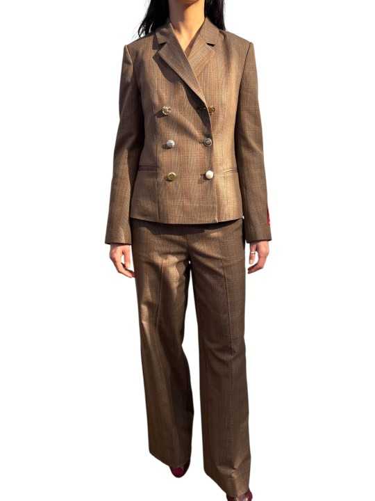 VESTE FIT PRINCE DE GALLE BRUN BLEU BOUTON BIJOUX KARINA K2CG Strasbourg fashion look