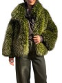 BLOUSON OVERSIZE ECO FOURRURE VERT KASTANJE FW27 Strasbourg fashion avant