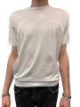MAILLE COL ROND MANCHES COURTES BLANC CASSE U0288 M5208 11 UNGARO HOMME face