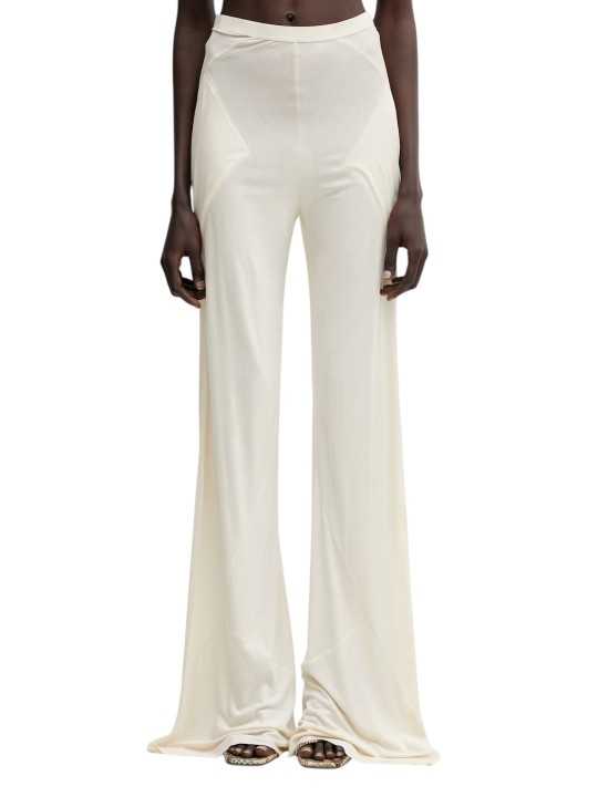 PANTALON BIAS JERSEY VISCOSE BUTTER LI01F7332 RV 81 RICK OWENS LILIES FEMME face
