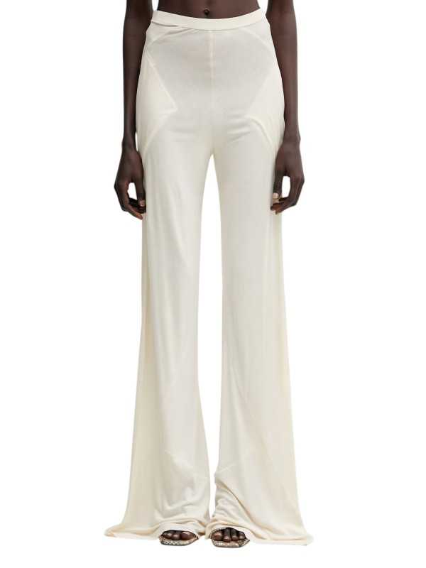 PANTALON BIAS JERSEY VISCOSE BUTTER LI01F7332 RV 81 RICK OWENS LILIES FEMME face
