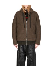 BLOUSON BI MATIERE BORD MAILLE MILITARE UW31 60 ISABEL BENENATO HOMME look