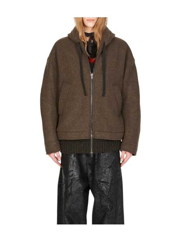 BLOUSON BI MATIERE BORD MAILLE MILITARE UW31 60 ISABEL BENENATO HOMME look