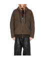 BLOUSON BI MATIERE BORD MAILLE MILITARE UW31 60 ISABEL BENENATO HOMME look