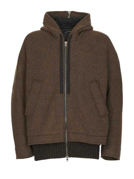 BLOUSON BI MATIERE BORD MAILLE MILITARE UW31 60 ISABEL BENENATO HOMME solo