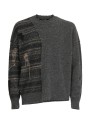 PULL COL ROND GRIS PATCH STRIES UK62 80 ISABEL BENENATO HOMME STRASBOURG solo