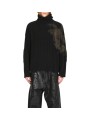PULL COL MONTANT BENITIER NOIR MILITARE CACHEMIRE UK17 01 ISABEL BENENATO HOMME look