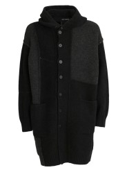 GILET MANTEAU YACK PATCH GRIS NOIR UK07 0180 ISABEL BENENATO HOMME STRASBOURG solo