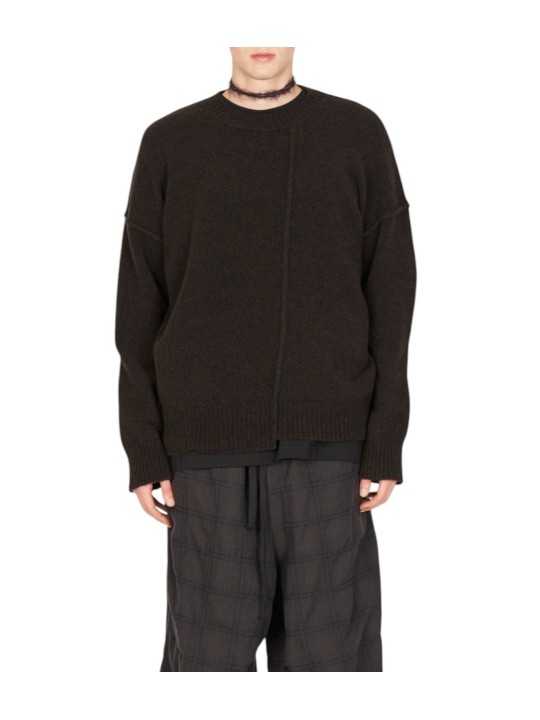 PULL COL ROND YACK MARRON UK05 08 ISABEL BENENATO HOMME STRASBOURG look