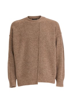PULL COL ROND YACK TAUPE UK05 30 ISABEL BENENATO HOMME STRASBOURG solo