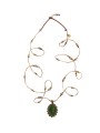 COLLIER SAUTOIR LONG TIBETAIN STIB SERPENTINE VERTE 77TIB2 SERP SHARING jewelry Strasbourg focus