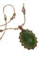 COLLIER SAUTOIR LONG TIBETAIN STIB SERPENTINE VERTE 77TIB2 SERP SHARING jewelry Strasbourg focus 1