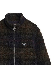 BLOUSON BOUCLETTE FLEECE NAVY VERT SHADOW TARTAN MFL 0187 TN43 BARBOUR HOMME boutique Strasbourg shop online store veste détail