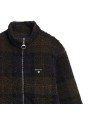 BLOUSON BOUCLETTE FLEECE NAVY VERT SHADOW TARTAN MFL 0187 TN43 BARBOUR HOMME boutique Strasbourg shop online store veste détail