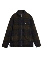 BLOUSON BOUCLETTE FLEECE NAVY VERT SHADOW TARTAN MFL 0187 TN43 BARBOUR HOMME boutique Strasbourg shop online store veste flat
