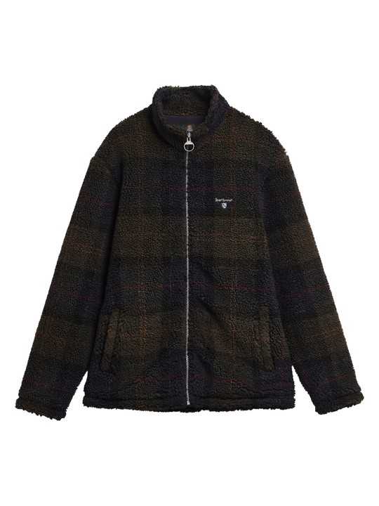 BLOUSON BOUCLETTE FLEECE NAVY VERT SHADOW TARTAN MFL 0187 TN43 BARBOUR HOMME boutique Strasbourg shop online store veste flat