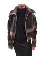 Blouson Carville laine court tartan bordeaux noir écru Barbour femme LKN 1797 MI11 boutique Strasbourg open