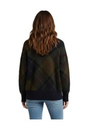PULL COL V BLU ROUGE TARTAN VERT NAVY SHAE LKN 1841 TN43 Barbour femme boutique Strasbourg dos