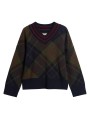 PULL COL V BLU ROUGE TARTAN VERT NAVY SHAE LKN 1841 TN43 Barbour femme boutique Strasbourg flat