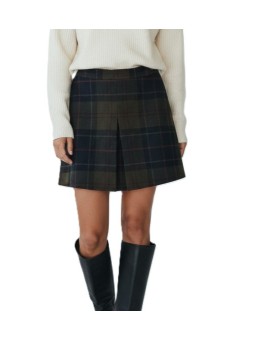 JUPE TARTAN SHADOW VERT BLEU PLIS MARLOW LSK 0180 TN43 Barbour femme shop boutique Strasbourg front