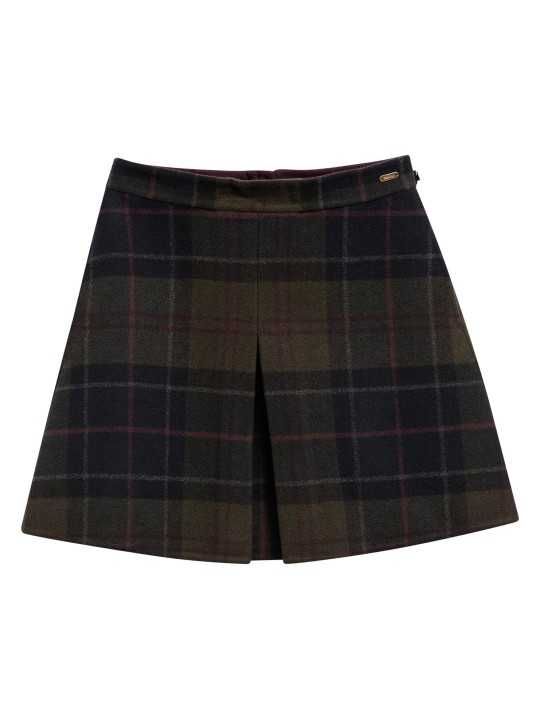 JUPE TARTAN SHADOW VERT BLEU PLIS MARLOW LSK 0180 TN43 Barbour femme shop boutique Strasbourg flat
