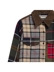 CHEMISE PATCH TARTAN BEIGE ORANGE VERT BLU COL VELOURS MARENA LSH 1789 TN11 Barbour femme boutique Strasbourg shirt shop poche