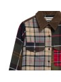 CHEMISE PATCH TARTAN BEIGE ORANGE VERT BLU COL VELOURS MARENA LSH 1789 TN11 Barbour femme boutique Strasbourg shirt shop poche