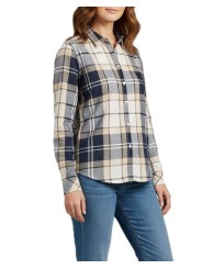 Chemise tartan écru blu Bredon LSH 1353 TN26 Barbour femme boutique Strasbourg shirt store shop online front