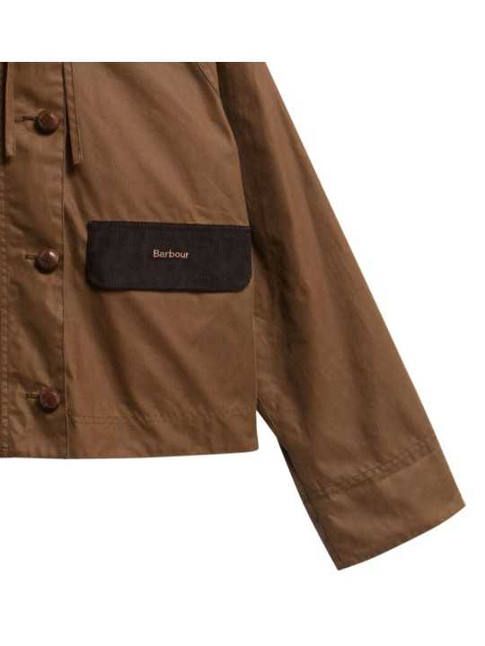Veste Adima courte capuche amovible beige Tan Barbour femme LWX 1587 TA51 boutique Strasbourg shop store poche