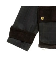 VESTE HAZELWOOD TARTAN OLIVE CROCHETS PATCH VELOURS LWX 1575 OL71 Barbour femme