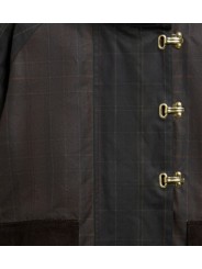 Veste Hazelwood tartan olive crochets patch velours Barbour femme LWX 1575 OL71 boutique Strasbourg online shop store zoom