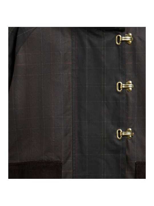 Veste Hazelwood tartan olive crochets patch velours Barbour femme LWX 1575 OL71 boutique Strasbourg online shop store zoom