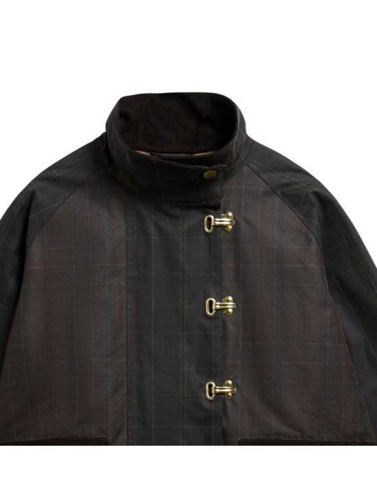 Veste Hazelwood tartan olive crochets patch velours Barbour femme LWX 1575 OL71 boutique Strasbourg online shop store lock