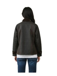 Veste Hazelwood tartan olive crochets patch velours Barbour femme LWX 1575 OL71 boutique Strasbourg online shop store dos