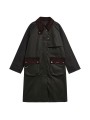 Trench Kirklees olive long manches & dos tartan Barbour femme LWX 1579 OL52 boutique Strasbourg coat store shop online front