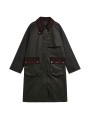 Trench Kirklees olive long manches & dos tartan Barbour femme LWX 1579 OL52 boutique Strasbourg coat store shop online flat