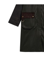 Trench Kirklees olive long manches & dos tartan Barbour femme LWX 1579 OL52 boutique Strasbourg coat store shop online poche