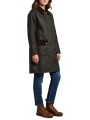 Trench Kirklees olive long manches & dos tartan Barbour femme LWX 1579 OL52 boutique Strasbourg coat store shop online flat side