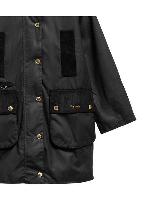 TRENCH MODERN BEAUFORT NOIR WAX LWX 1583 BK71 BARBOUR FEMME boutique Strasbourg shop store veste détail