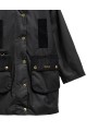 TRENCH MODERN BEAUFORT NOIR WAX LWX 1583 BK71 BARBOUR FEMME boutique Strasbourg shop store veste détail