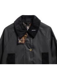 TRENCH MODERN BEAUFORT NOIR WAX LWX 1583 BK71 BARBOUR FEMME boutique Strasbourg shop store veste col