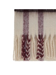 Echarpe franges épaisse douce écru bordeaux Isla Barbour femme homme LSC 0293 TN30 franges