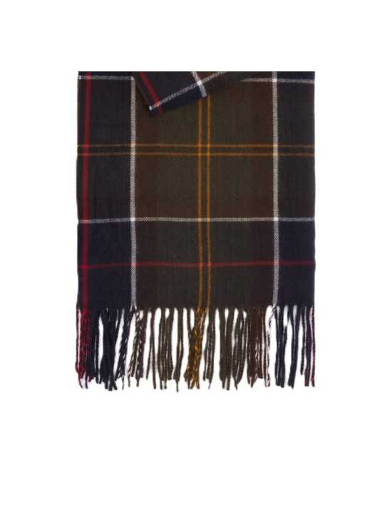 ECHARPE TARTAN NAVY ROUGE HAILES LSC 0426 TN11 Barbour femme homme store boutique Strasbourg store shop franges